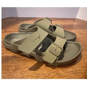 Birkenstock Mogami Terra Stealth Two-Strap Sandals Khaki  41 NWOB (Needs Repair)